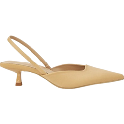 Shein Womens Solid Color Kitten Heels Elegant PointedToe High Heels With Fashionable Ankle Strap And Exposed Heel