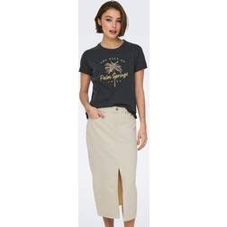 Only Onlbianca Denim Nederdel - Ecru
