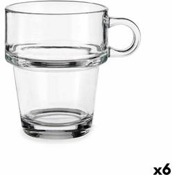 Vivalto Transparenta Glas Te- och Kaffekoppar 270ml Set om 6 Mugg