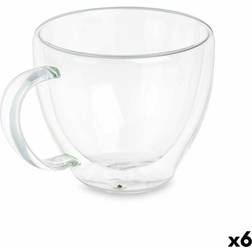 Vivalto Transparent Borosilicate Glass Tea and Coffee Cup 140 ml Set of 6 Mug