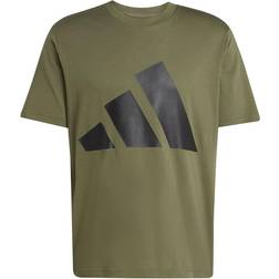 adidas Big Logo T-Shirt - Olive Strata/Black