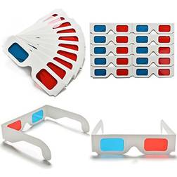 Andoer 3D Cardboard Glasses Red & Cyan 4 Pcs