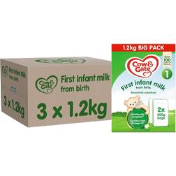 Cow & Gate 1 First Infant Baby Milk Powder Formula 1.2K Pack of 3