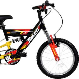 Dallingridge Raven Boys Mountain Bike 16 inch Wheel Black Yellow Red