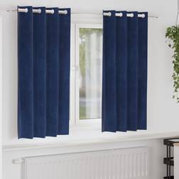 vidaXL Curtains Dark Blue Polyester 140 x 175 cm