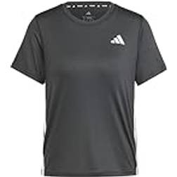 adidas Womens Training 3 Stripe Crew T-shirt - Black