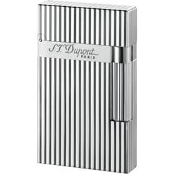 S T Dupont D-016817 Ligne 2 Feuerzeug Vertikale Linien Silber