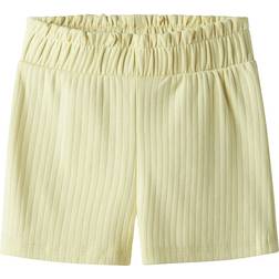 Name It Rib Shorts - Pastel Yellow