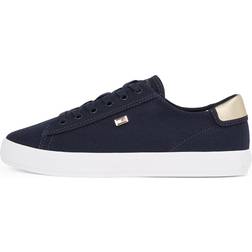 Tommy Hilfiger Canvas Vulcanized Trainers - Navy Blue