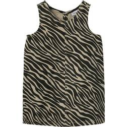 Name It Mini Girls Zebra Print Dress - Black