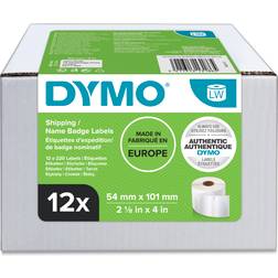 DYMO LabelWriter 54mmx101mm Shipping/Name Badge Labels White 12 Rolls x 220 Labels