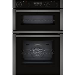 Neff U2ACH7AG7B Built-In Electric Double Oven Grey, Black