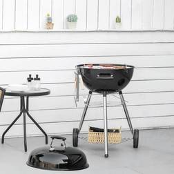 OutSunny Portable Kettle Charcoal Grill BBQ Smoker w/ Cover, Lid, & Thermometer