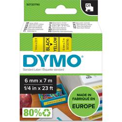 DYMO Label Cassette D1 Black on Yellow 0.6cmx7m