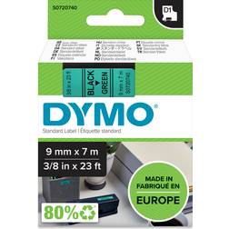 DYMO D1 Tape Black on Green 0.9cmx7m