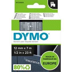 DYMO D1 Tape White on Transparent 1.2cmx7m