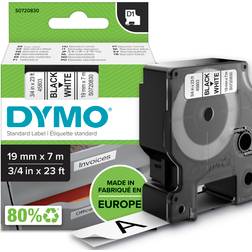 DYMO D1 Tape Black on White 1.9cmx7m