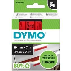 DYMO D1 Tape Black on Red 1.9cmx7m