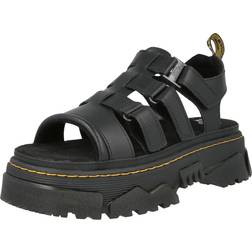 Dr. Martens Suede Mattison 3 Strap Sandals - Black