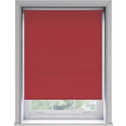 New Edge Blinds No Drill Red Thermal Blackout Roller Blind 170 cm Drop Red