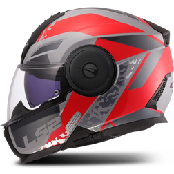 LS2 Casque Modulable FF902 Scope II - Gris/Rouge/Noir