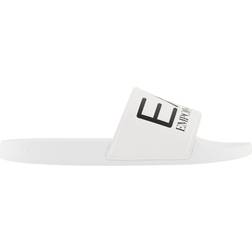 EA7 Emporio Armani Logo Slides PVC Tofflor - White