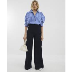 River Island Super Wide Leg Cargo Jeans - Dark/Navy