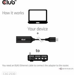 Club 3D Network Adapter USB-C 100M 1G 2.5G 5 Gigabit Ethernet