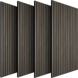 tectake Akustikpaneele Sonic Wall Holzoptik Eiche grau 4er Set