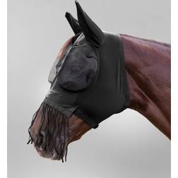 Waldhausen Puck Flue Maske Med Næse Frynser - Sort