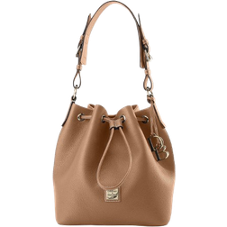 Dooney & Bourke Sorrento Drawstring Leather Shoulder Bag Taupe