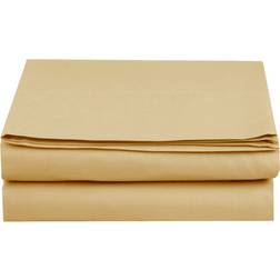 Elegant Comfort Luxury Flat 1500 Premier 1-Piece Queen Size Bed Sheet Gold
