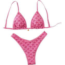Shein Floral Print Spaghetti Strap Bikini Set - Summer