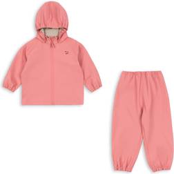 Konges Sløjd Peach Blossom Plainy Regn Set - Rosa