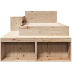 vidaXL Utan Madrass 75x190 cm Massiv Furu Sängram 107x222cm