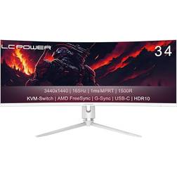 LC-Power 34 Inch Ultra WQHD Gaming Curved Monitor