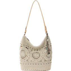 The Sak Sequoia Crochet Hobo Natural Medallion Natural Medallion
