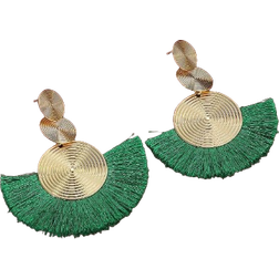Shein Tassel Decor Round Drop Earrings