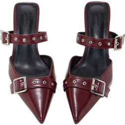 Shein Buckle Decor Burgundy High Heel Pumps For Summer Graduation Heels Prom Heels Vacation Shoes Summer Sale Elegant Heels Back To School Shoes College Student ShoesSexy Party Baddie Trendy Chic Gorgeous Style Halloween Christmas Gothic Witch Halloween Party