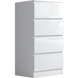 Zipcode Design Carlton 4 Tallboy Drawers 77cm H X 40cm W X 40cm D Chest of Drawer 40x77cm