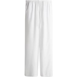 H&M Straight Drawstring Trousers - White