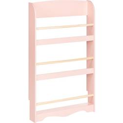 Beliani Wall Bookshelf Hanging Pine 3 Tier Kids Room Pastel Pink Liloet