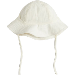 H&M & Cotton Muslin Sun Hat White 18M/2T 1-2Y