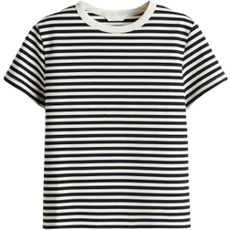 H&M Cotton T-shirt - White/Black