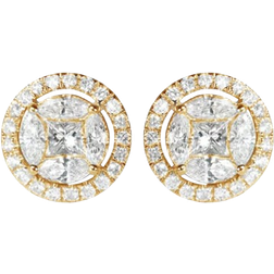 Shein Pair Fashion Cubic Zirconia Stud Earrings For Women For Wedding Engagement Anniversary Party Jewelry Valentine'S Day Gift