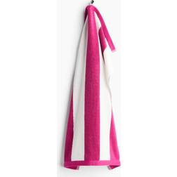 H&M Striped Hand 50x70 Guest Towel White, Pink (70x50cm)