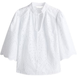 H&M Broderie Anglaise Blouse - White