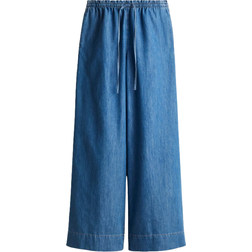 H&M Denim Pull-On Trousers - Denim Blue
