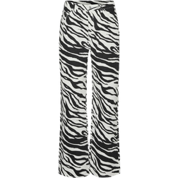 Vero Moda Tessa Wide Zebra Jeans, Bright White, W30/L32