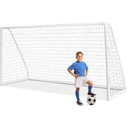 Costway All-Weather Soccer Goal with Strong PVC Frame and High-Strength Netting 12 x 6 ft